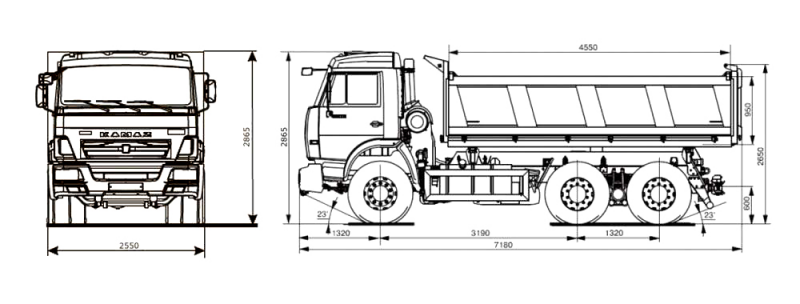 65115-6057-48(А5) Самосвал КамАЗ
